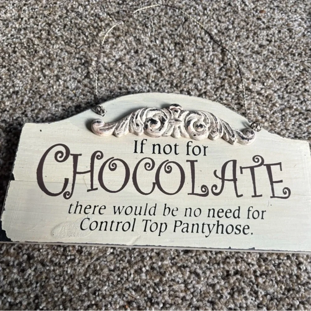 Chocolate-Themed Wall Hanging Decor lot of 2